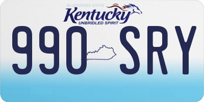 KY license plate 990SRY