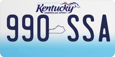 KY license plate 990SSA