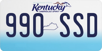 KY license plate 990SSD