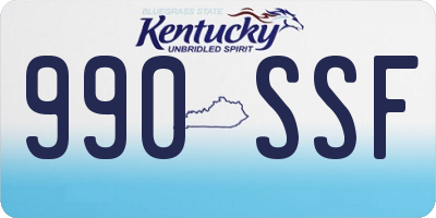 KY license plate 990SSF
