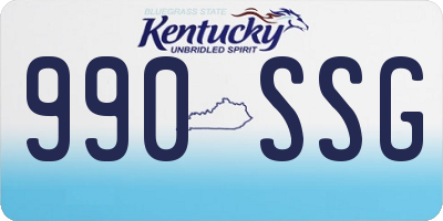 KY license plate 990SSG