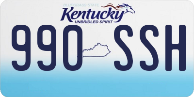 KY license plate 990SSH
