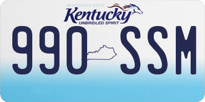 KY license plate 990SSM