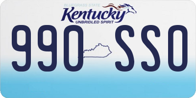 KY license plate 990SSO