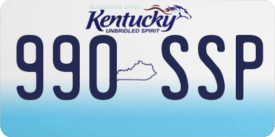 KY license plate 990SSP