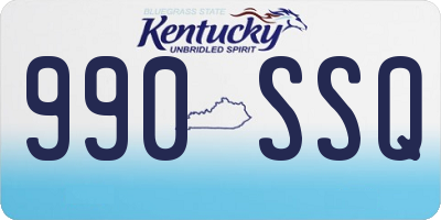 KY license plate 990SSQ