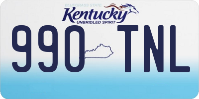 KY license plate 990TNL