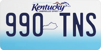 KY license plate 990TNS