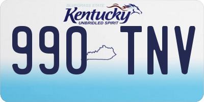 KY license plate 990TNV