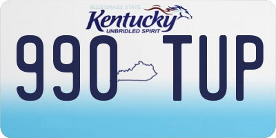 KY license plate 990TUP