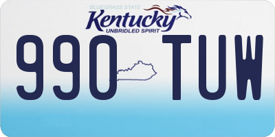 KY license plate 990TUW