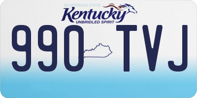 KY license plate 990TVJ