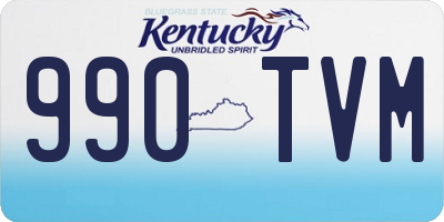 KY license plate 990TVM