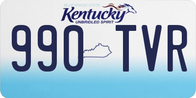 KY license plate 990TVR