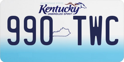 KY license plate 990TWC