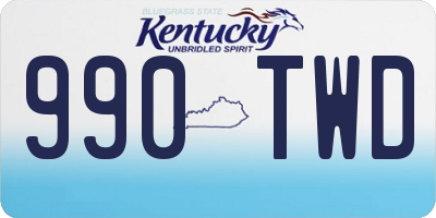 KY license plate 990TWD