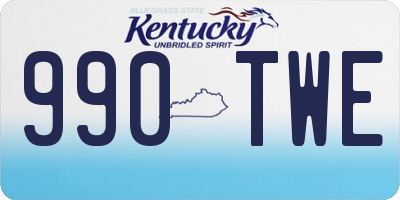 KY license plate 990TWE