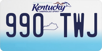 KY license plate 990TWJ