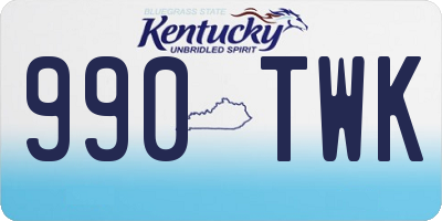 KY license plate 990TWK