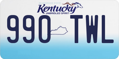 KY license plate 990TWL