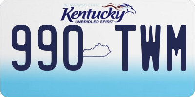 KY license plate 990TWM