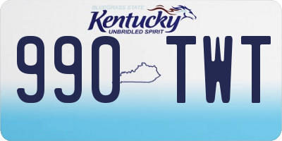 KY license plate 990TWT
