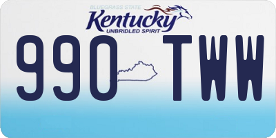 KY license plate 990TWW