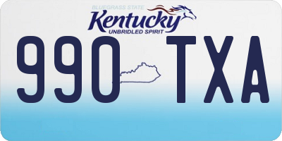 KY license plate 990TXA