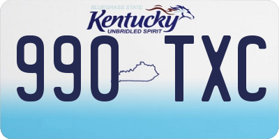 KY license plate 990TXC