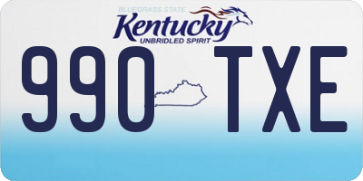 KY license plate 990TXE