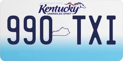 KY license plate 990TXI