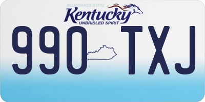 KY license plate 990TXJ