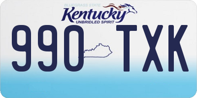 KY license plate 990TXK