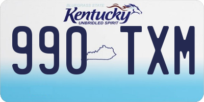 KY license plate 990TXM