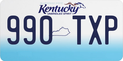 KY license plate 990TXP