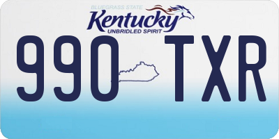 KY license plate 990TXR