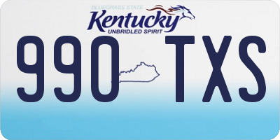 KY license plate 990TXS