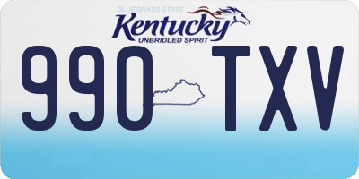 KY license plate 990TXV