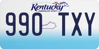 KY license plate 990TXY