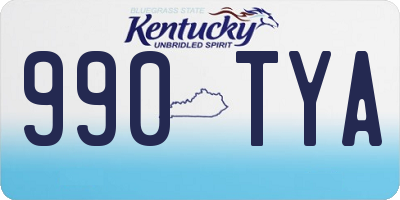KY license plate 990TYA