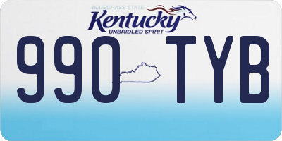 KY license plate 990TYB
