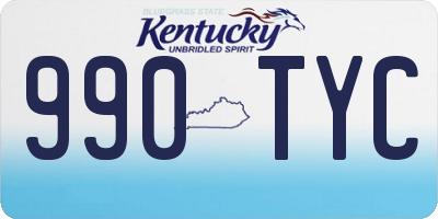 KY license plate 990TYC