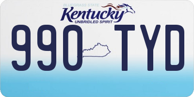 KY license plate 990TYD