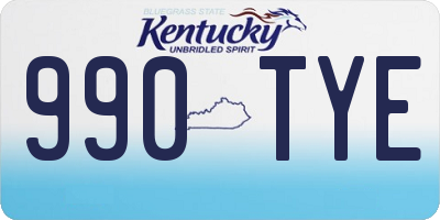 KY license plate 990TYE