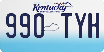 KY license plate 990TYH