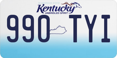 KY license plate 990TYI