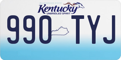 KY license plate 990TYJ