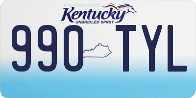KY license plate 990TYL