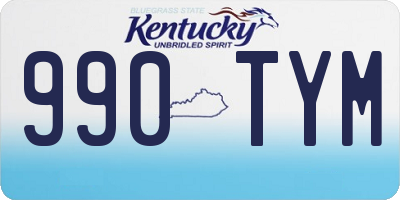 KY license plate 990TYM