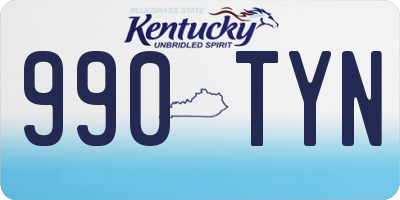 KY license plate 990TYN
